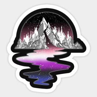 Genderfluid Mountain River Sticker